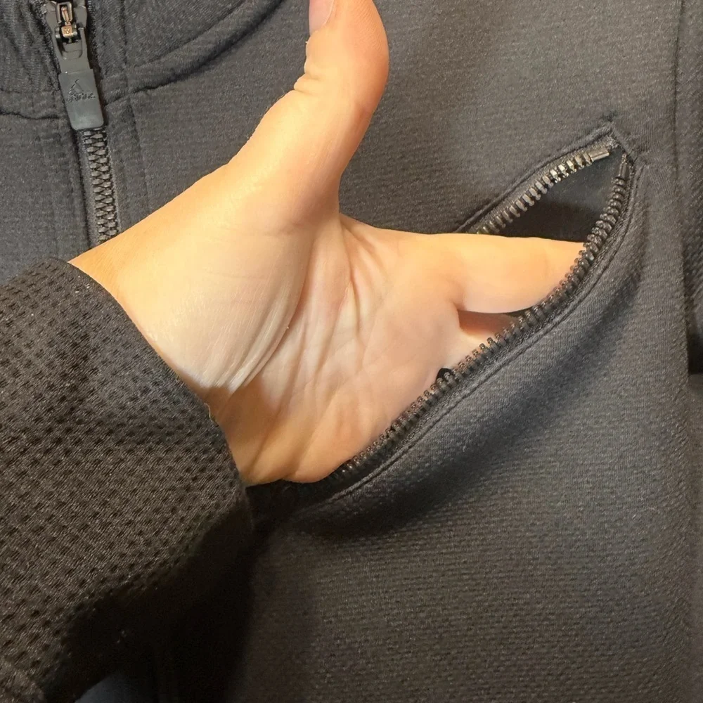 NWOT Adidas Black Climalite Jacket #0078